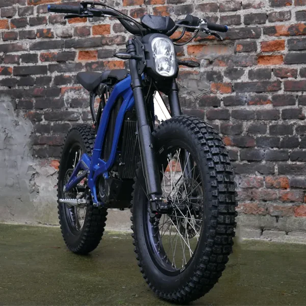 The 18” Trial Set is mounted on a Surron e-bike with TRIAL tires.