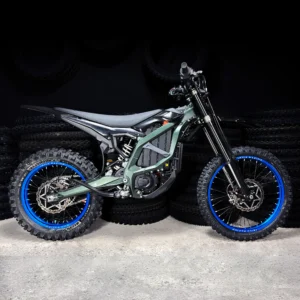 The 21" & 18” OFF-ROAD Set is mounted on a Surron Ultra Bee e-bike with OFF-ROAD tires.