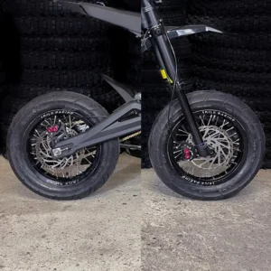 The 12” PitBike Supermoto Set for a Talaria XXX e-bike with ON-ROAD tires.