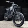 The 17" SuperMoto Set is mounted on a Talaria e-bike with ON-ROAD tires.